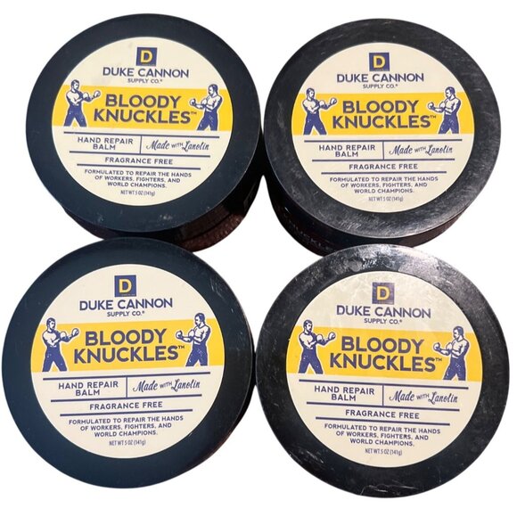 Duke Cannon Bloody Knuckles Hand Repair Balm 5 Oz Fragrance Free lot of 4 - Picture 1 of 4